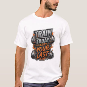 Eye-Catching Grey TRAIN TODAY LIKE IT'S YOUR LAST T-Shirt