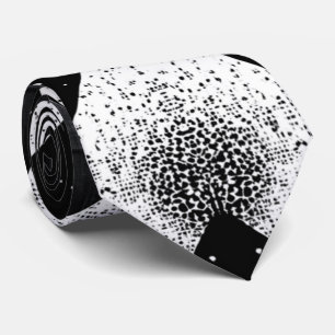 Eye-Catching Monochrome Stipple Abstract Neck Tie