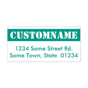 Eye-Catching Name and Address Self-inking Stamp