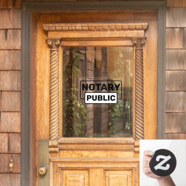 Eye-catching Notary Public Notice  (Home Door)