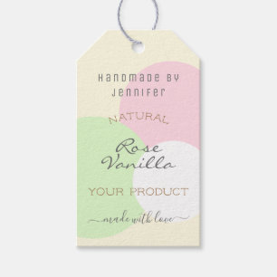 Eye Catching Pastel Coloured Circles Modern Packag Gift Tags