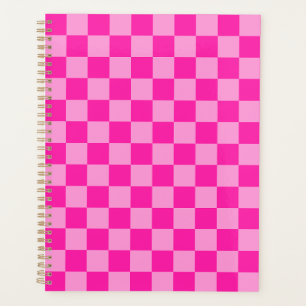 Eye-Catching Pink Chequerboard Planner