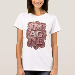 Eye-Catching Pink IMAGINE Graphic Tee