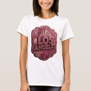 Eye-Catching Pink LOS ANGELES Tee