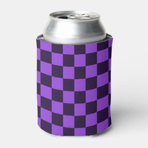 Eye-Catching Purple and Lavender chequerboard  Can Cooler