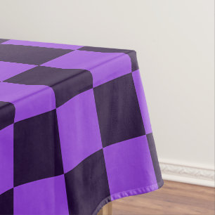 Eye-Catching Purple and Lavender chequerboard Tablecloth