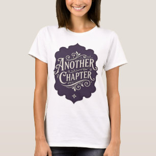 Eye-Catching Purple ANOTHER CHAPTER Print T-Shirt