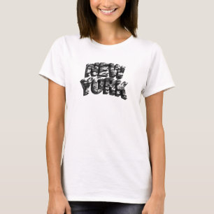 Eye-Catching Red NEW YORK Slogan Tee