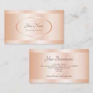 Eye Catching Rose Gold Effect Design Professional Business Card