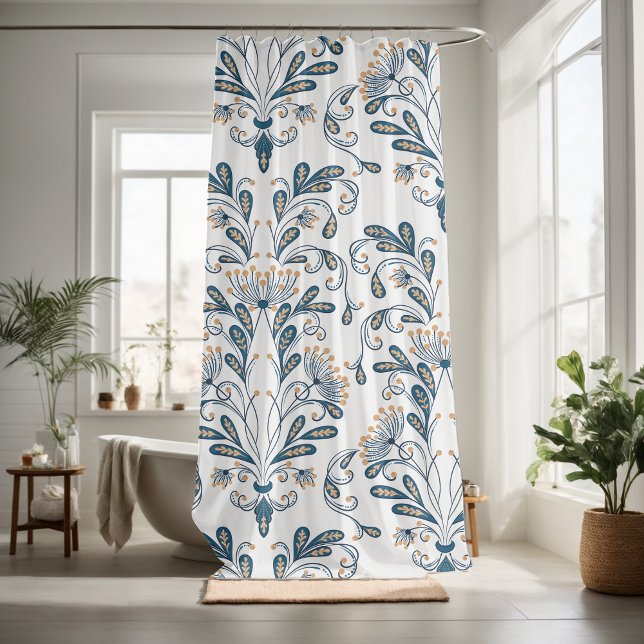 Eye-catching seamless decorative pattern  shower curtain (Creator Uploaded)