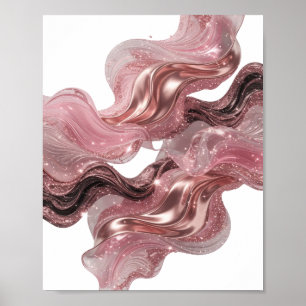 Eye-Catching Silver ABSTRACT ART Art Print v2