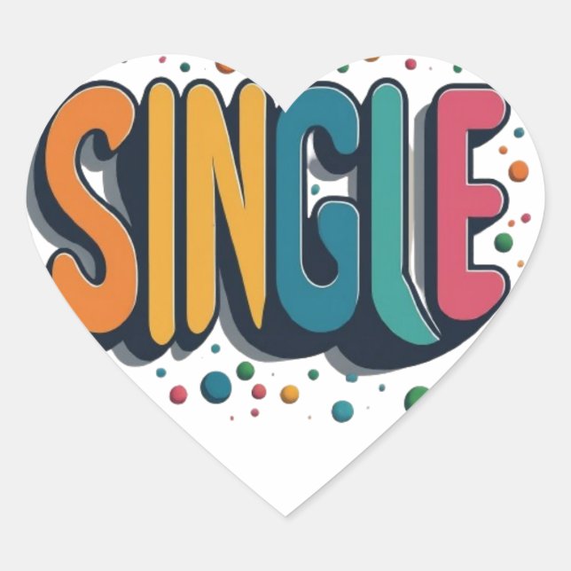 Eye-Catching "Single" Sticker Design (Front)