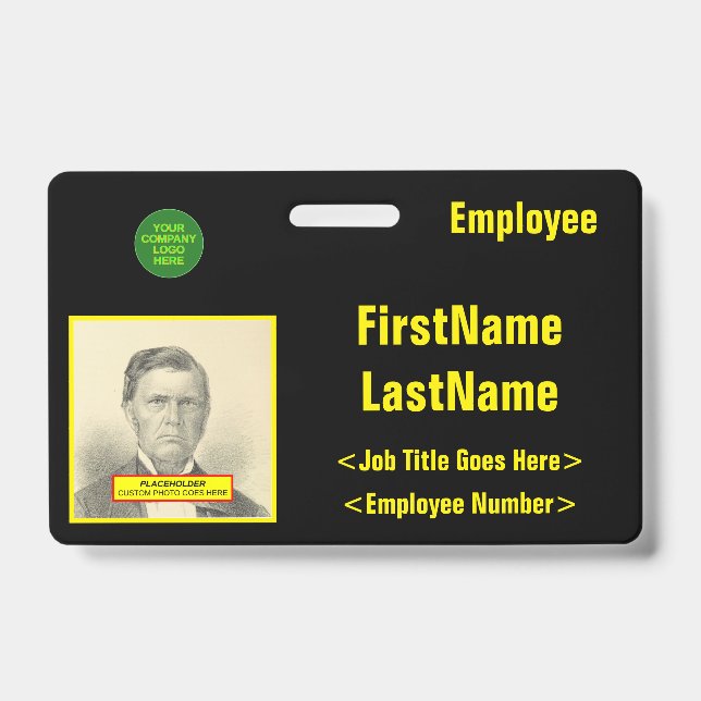 Eye-Catching Staff Identification ID Badge (Front)