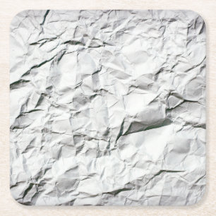 Eye Catching Wrinkled White Paper Square Paper Coaster