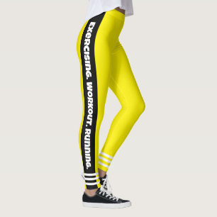 Eye catching Yellow neon background l Workout Leggings