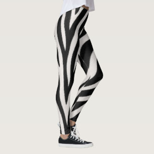 Eye Catching Zebra Pattern Gentle Stylish Leggings