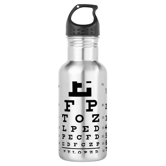 Eye Chart 710 Ml Water Bottle (Front)