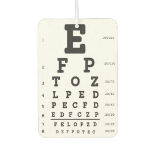 Eye Chart Air Freshener