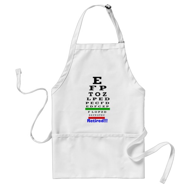 Eye Chart Apron Retirement Gift (Front)