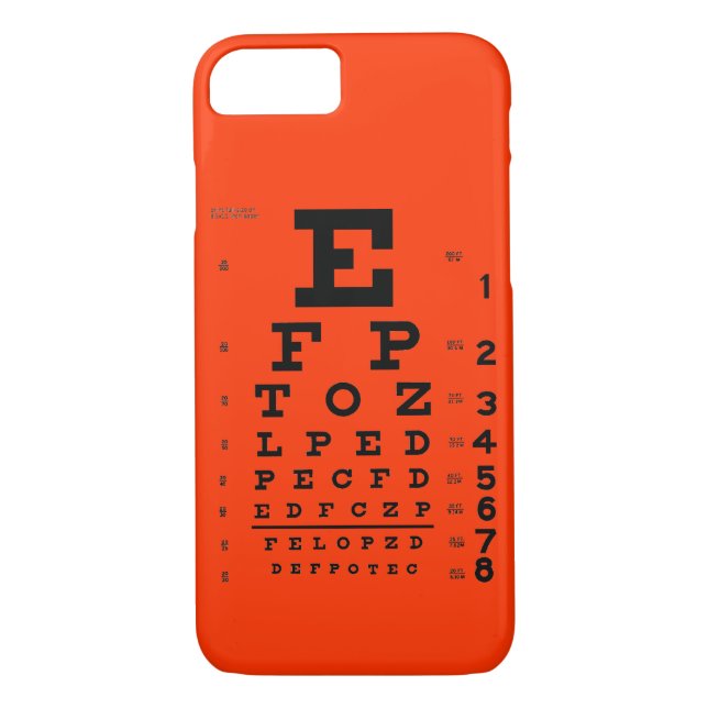 Eye Chart Customisable background colour phone Case-Mate iPhone Case (Back)