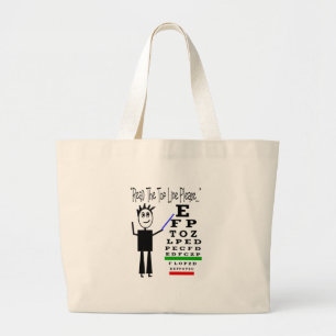 Eye Chart Eye Doctor Design Gifts Large Tote Bag