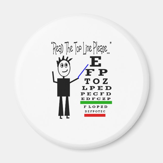 Eye Chart Eye Doctor Design Gifts Magnet (Front)