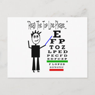 Eye Chart Eye Doctor Design Gifts Postcard