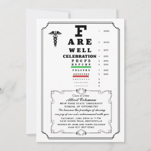 Eye Chart Farewell  Invitation