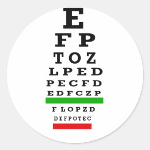 EYE CHART Gifts Classic Round Sticker
