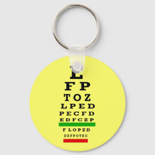 EYE CHART Gifts Key Ring
