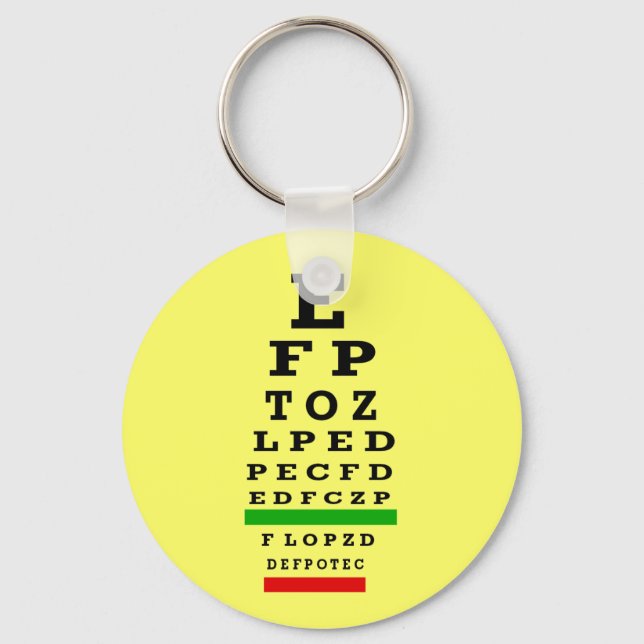 EYE CHART Gifts Key Ring (Front)
