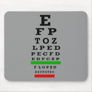EYE CHART Gifts Mouse Pad
