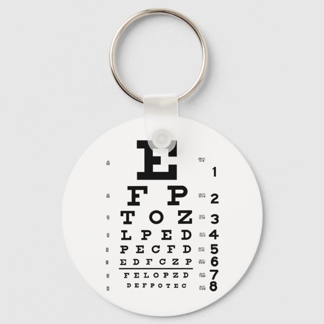 Eye Chart Key Ring (Front)