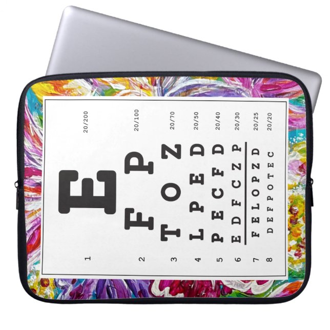 Eye Chart Laptop Sleeve (Front)