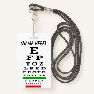 Eye Chart   Magnet ID Badge