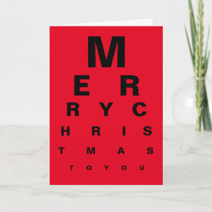 Eye Chart Merry Christmas Card