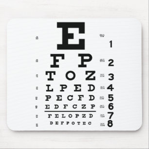 Eye Chart Mouse Pad