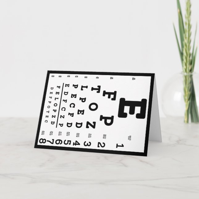 Eye Chart Optometrist Card (Front)
