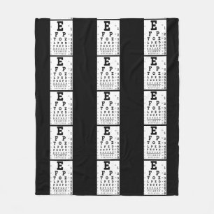 Eye Chart Optometrist Fleece Blanket