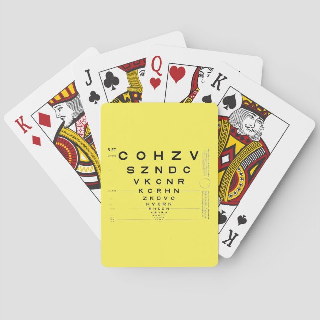 Eye Chart Optometrist  Playing Cards (Back)