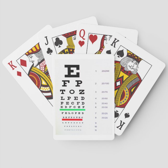 Eye Chart Playing Cards (Back)