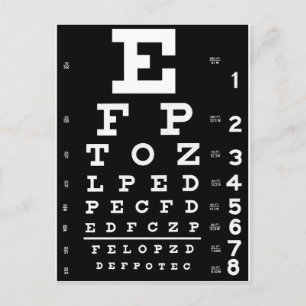 Eye Chart Postcard