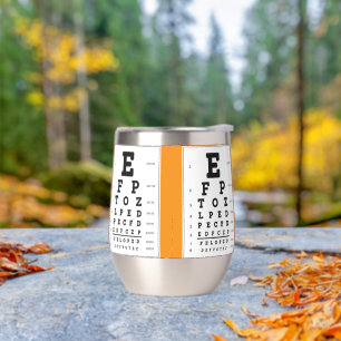 Eye chart thermal wine tumbler