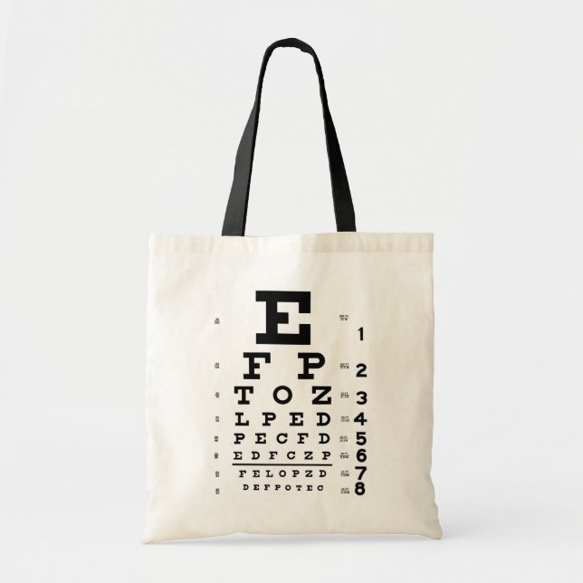 Eye Chart Tote Bag (Front)