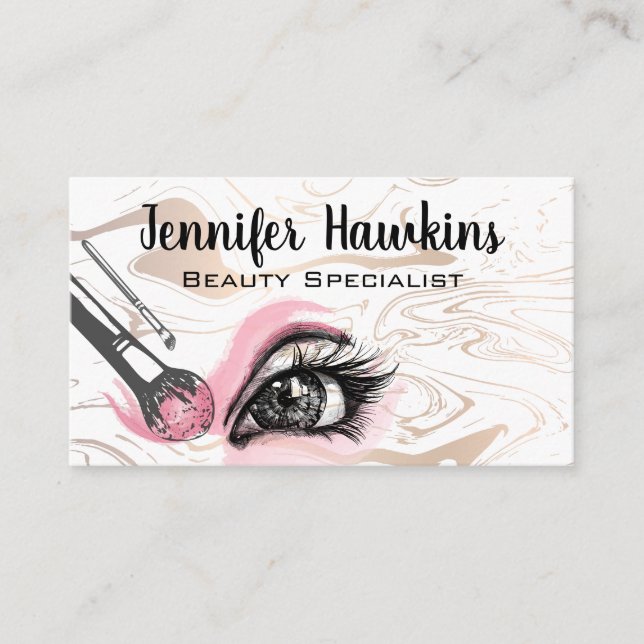 Eye Closeup | Makeup Brushes Loyalty Card (Front)