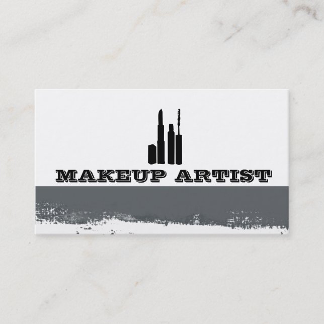 Eye Cosmetics Abstract Splatters Makeup Artist Business Card (Front)