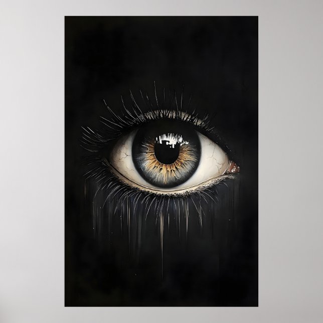 Eye dark print, moody pupil gothic printable, dark poster (Front)