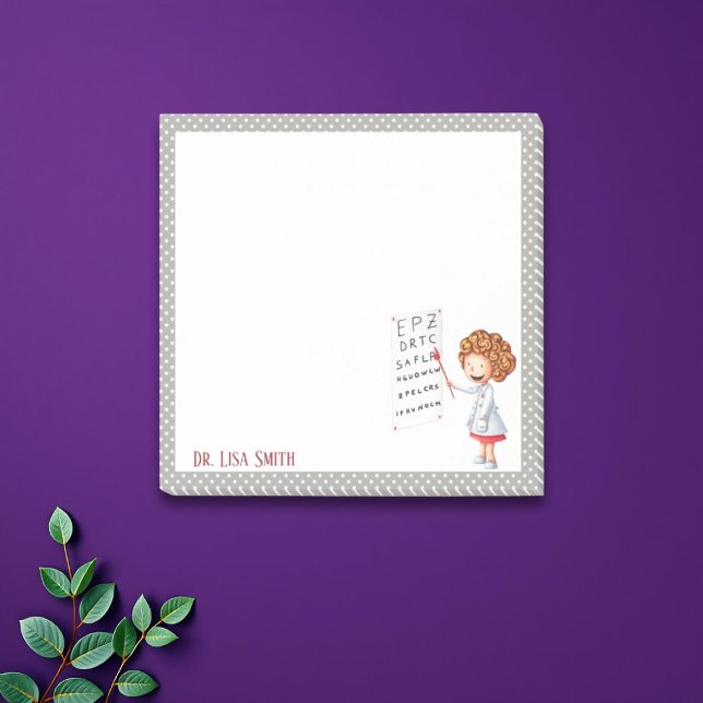 Eye doctor, nurse personalised post it notes (Creator Uploaded)