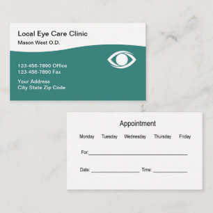 Eye Doctor Ophthalmologist Appointment Business Ca Card