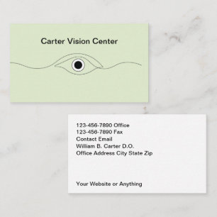 Eye Doctor Ophthalmologist Medical Business Cards